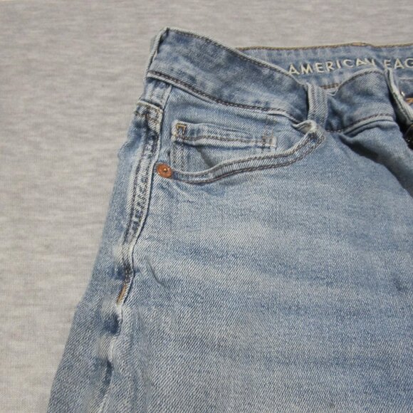 American Eagle Mom Jeans Women's Size 4R ( 26x27) Blue Mid-Rise Denim Stretch - Picture 7 of 16